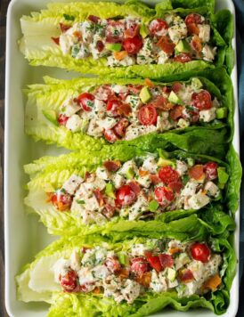 BLTA Chicken Salad Lettuce Wraps | Cooking Classy