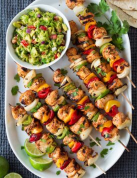 chicken fajita kebabs