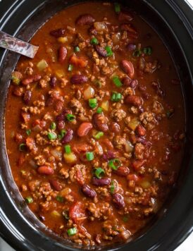Best homemade Chili in a crockpot.